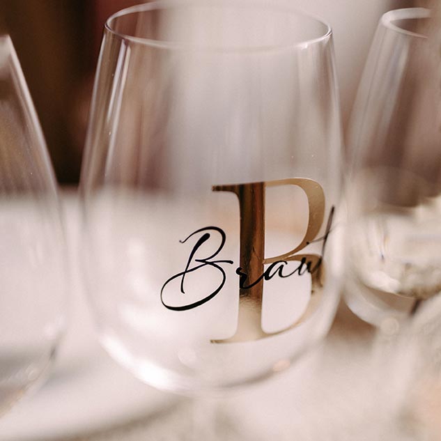 Weinglas personalisiert mit Wunschnamen