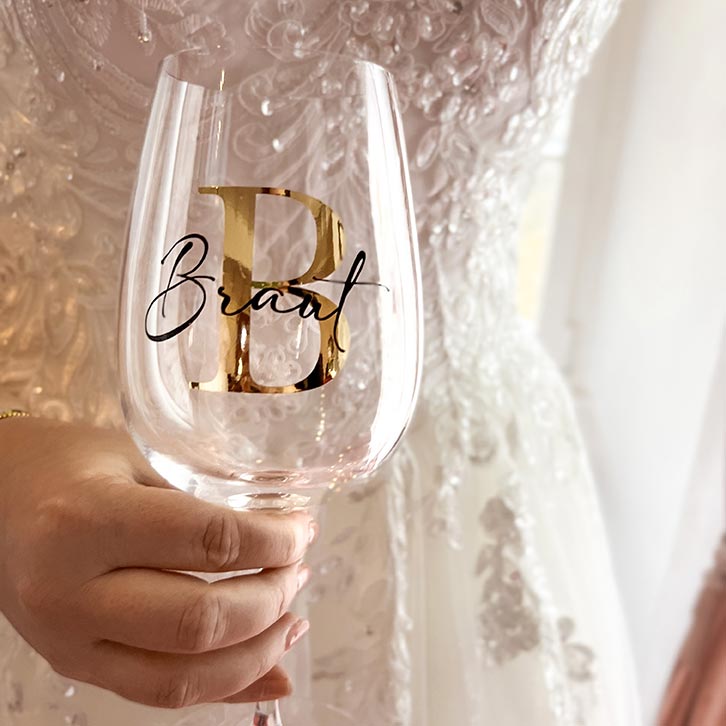 Weinglas personalisiert mit Wunschnamen